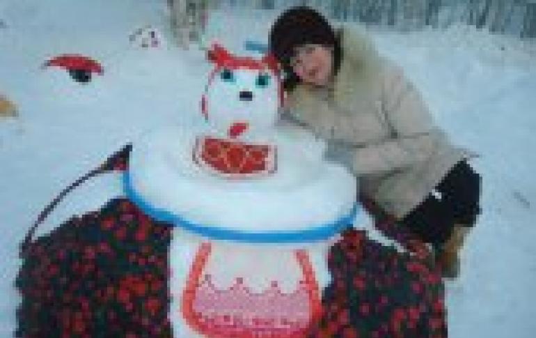DIY hófigurák az óvoda helyén